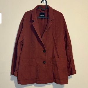 Madewell Rust Quilted Blazer Size XL
